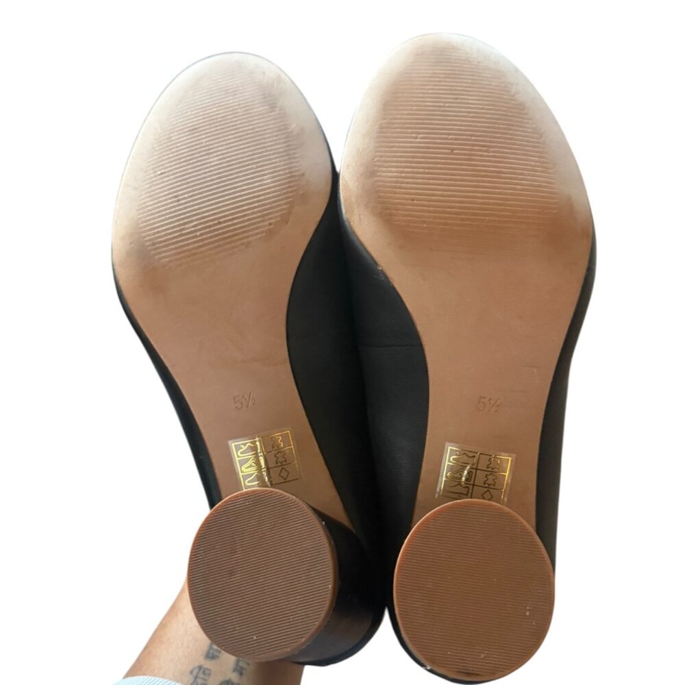 Madewell Reid Black Leather Pump NWOB 5.5 - Picture 3 of 6